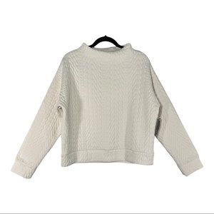 GAP Cream Textured Sweatshirt